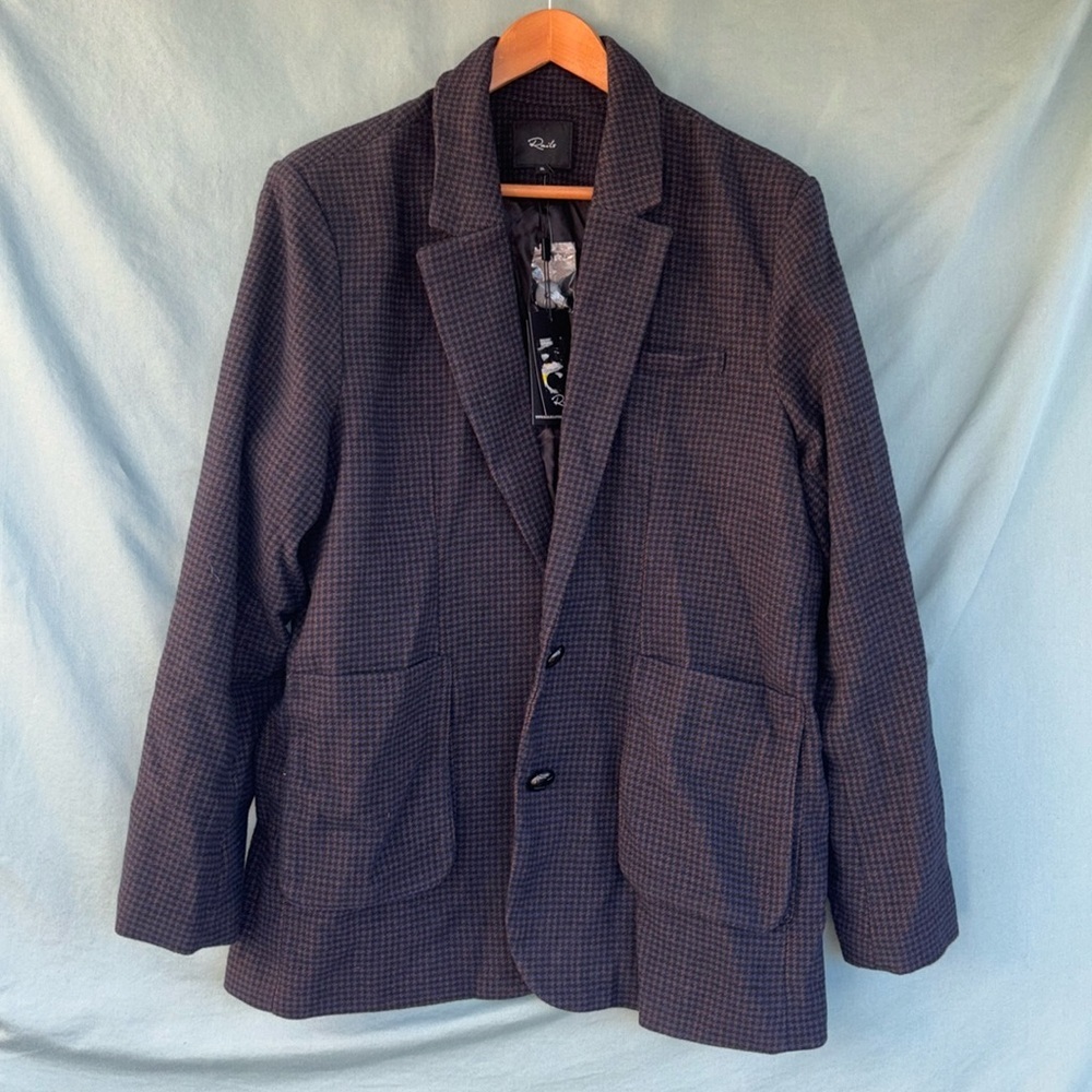 NWT Rails Windsor Blazer Midnight Brown Mini Chec… - image 1